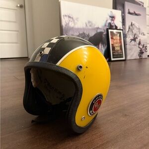 Kids Yellow and Black Racing Helmet